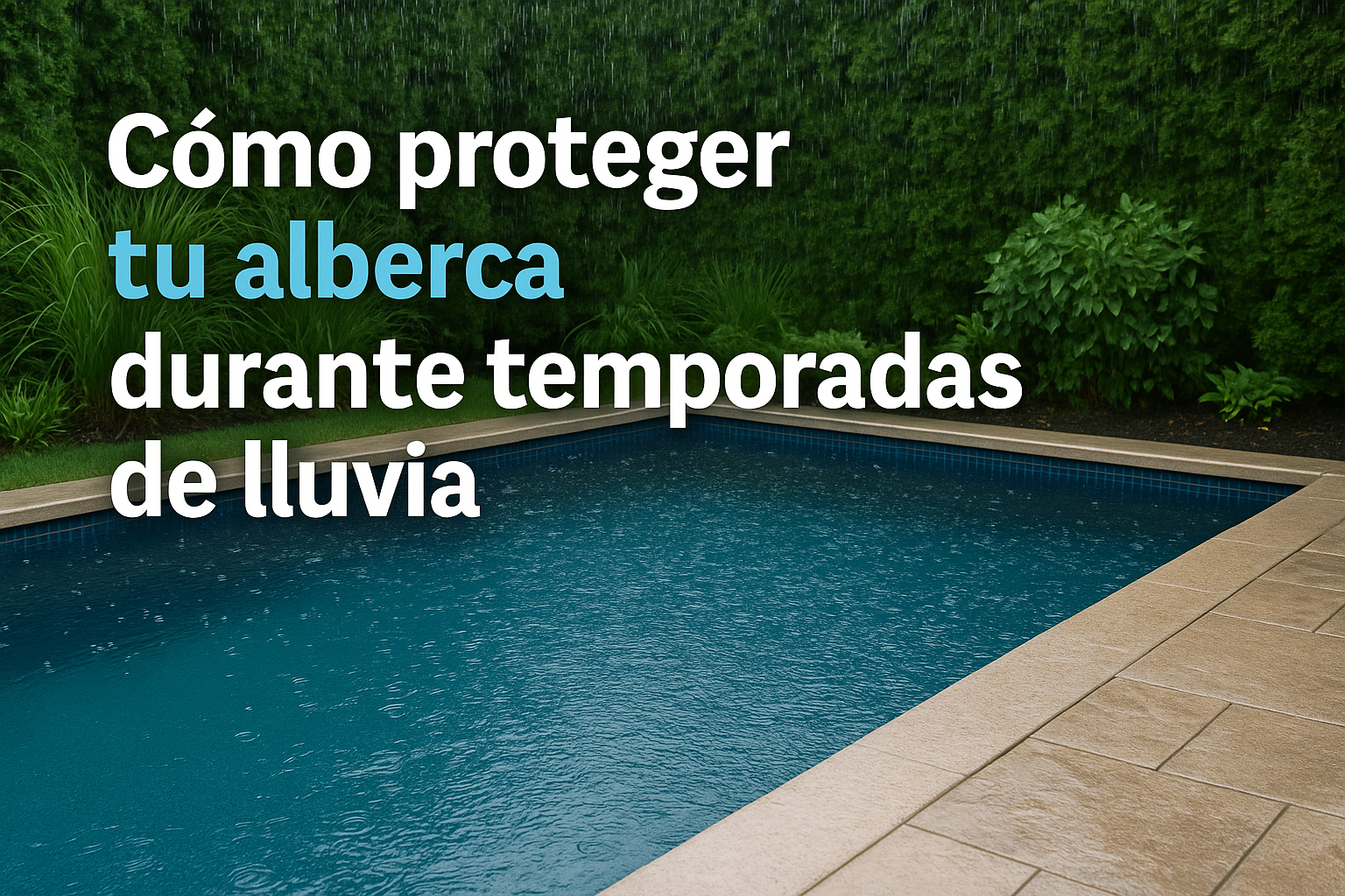 Cómo proteger tu alberca durante temporadas de lluvia